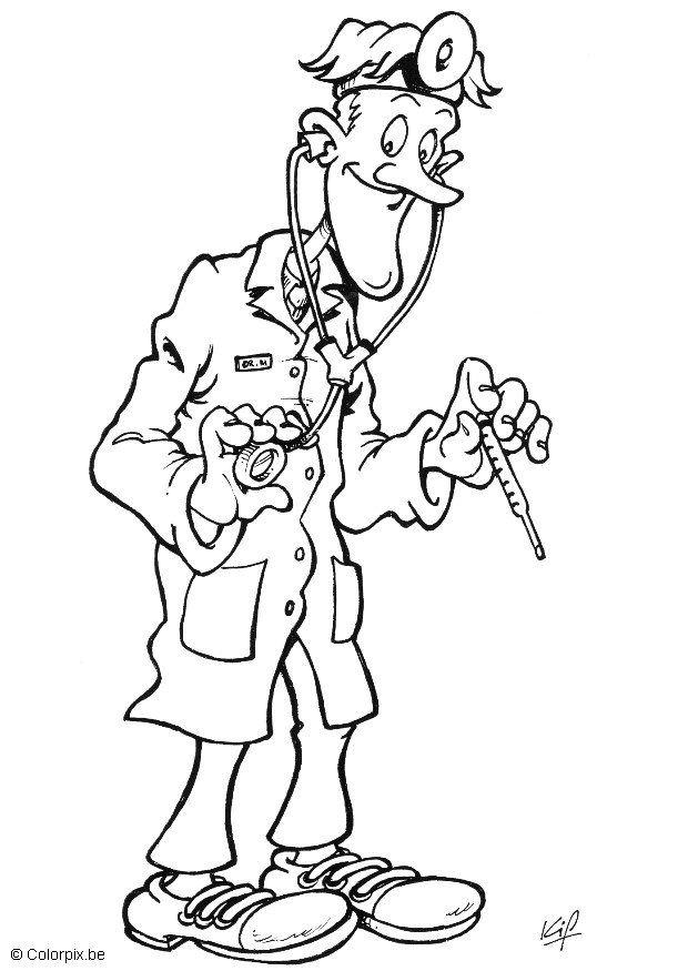 dottore Disegno da colorare dottore