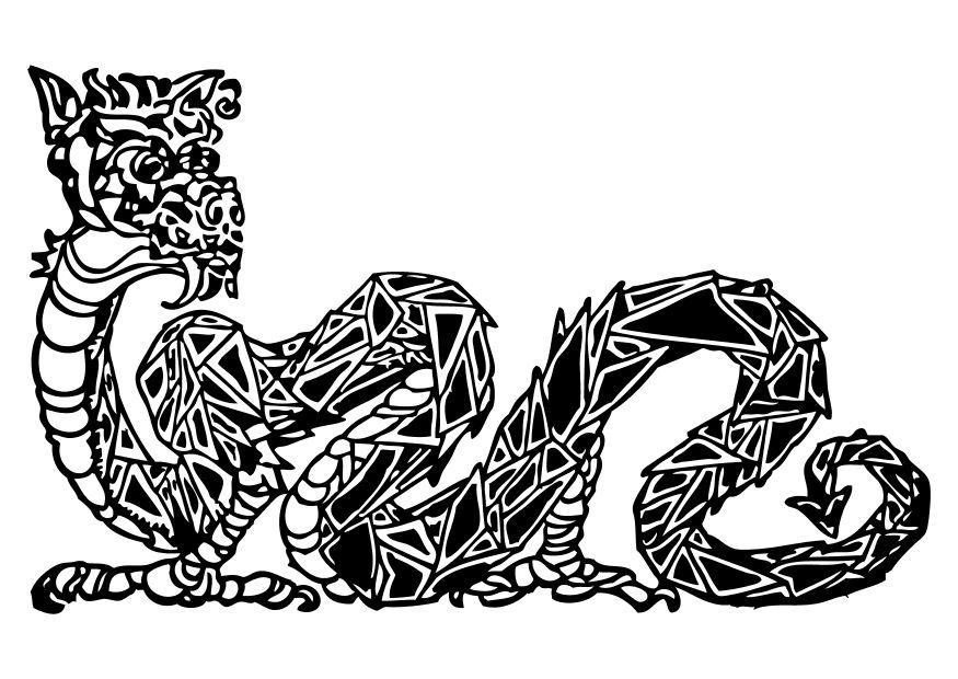 drago Disegno da colorare drago