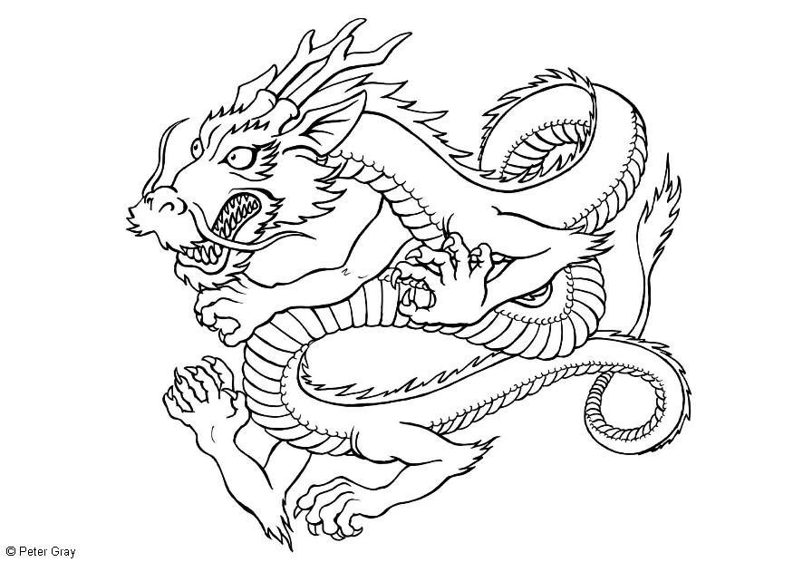drago Disegno da colorare drago