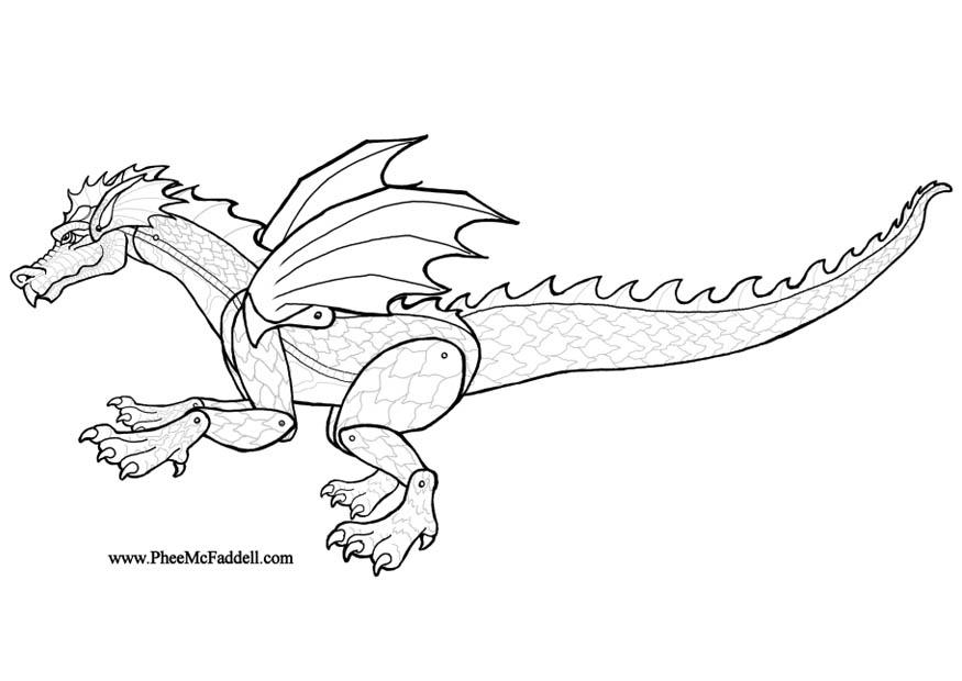 drago Disegno da colorare drago