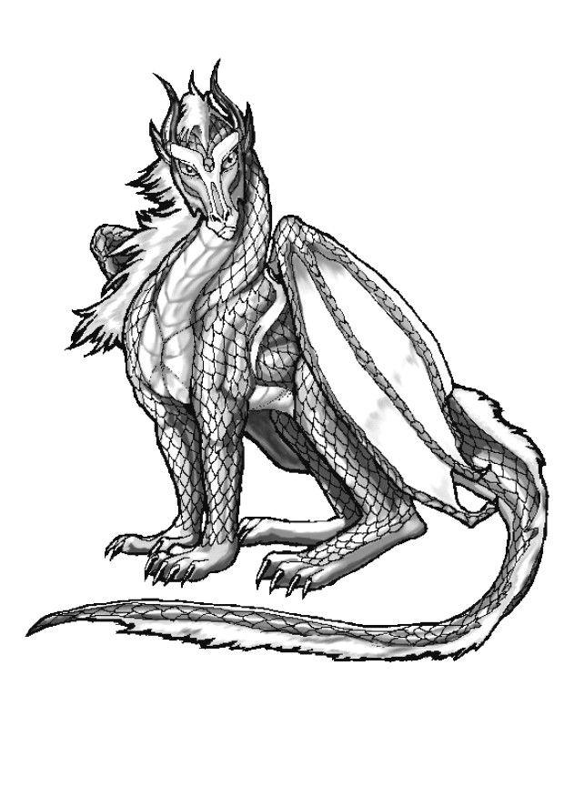 drago atlantico Disegno da colorare drago atlantico