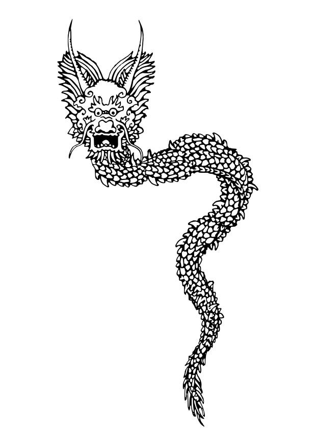 drago cinese Disegno da colorare drago cinese