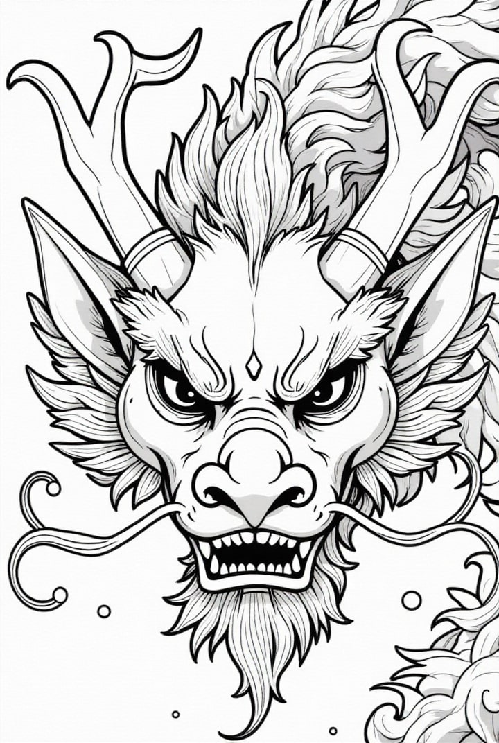 drago selvaggio Disegno da colorare drago selvaggio