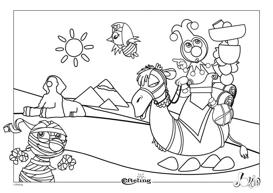 Disegno da colorare efteling - egitto