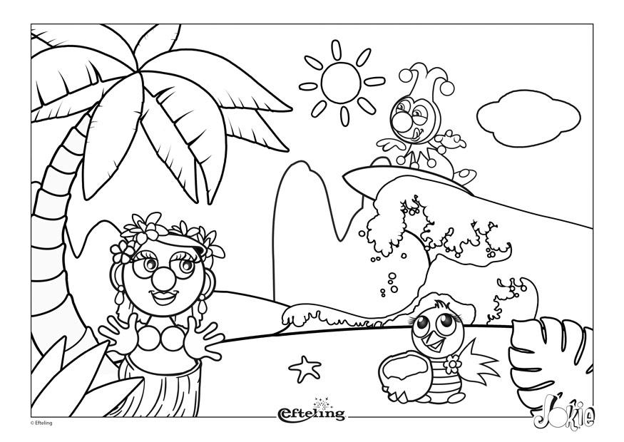 efteling - hawaii Disegno da colorare efteling - hawaii
