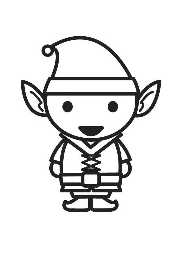 elfo Disegno da colorare elfo