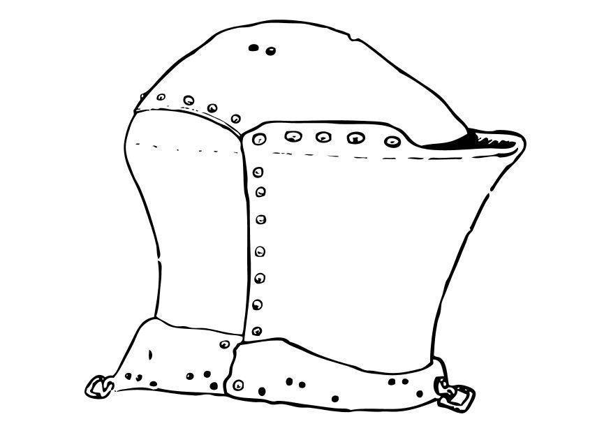 elmo da cavalliere Disegno da colorare elmo da cavalliere