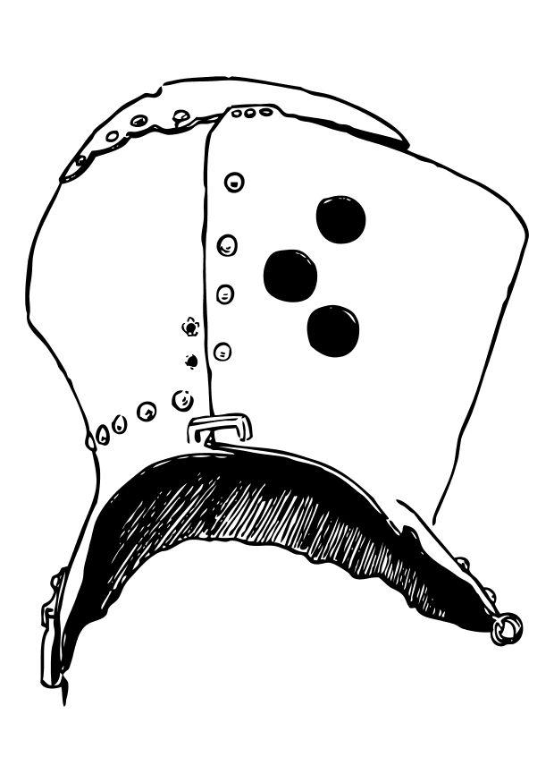 elmo da cavalliere Disegno da colorare elmo da cavalliere