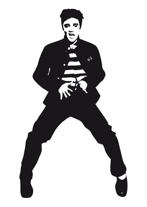 Disegno da colorare elvis presley