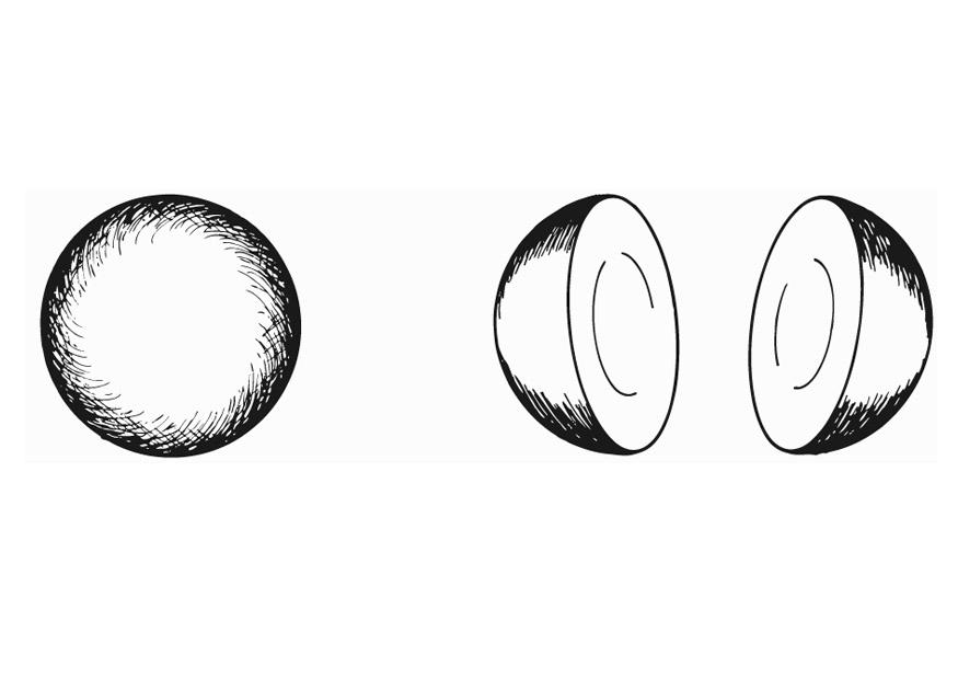 emisfero - semi circolare Disegno da colorare emisfero - semi circolare