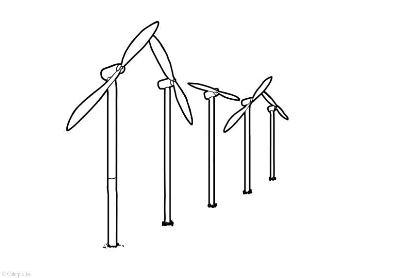energia eolica Disegno da colorare energia eolica