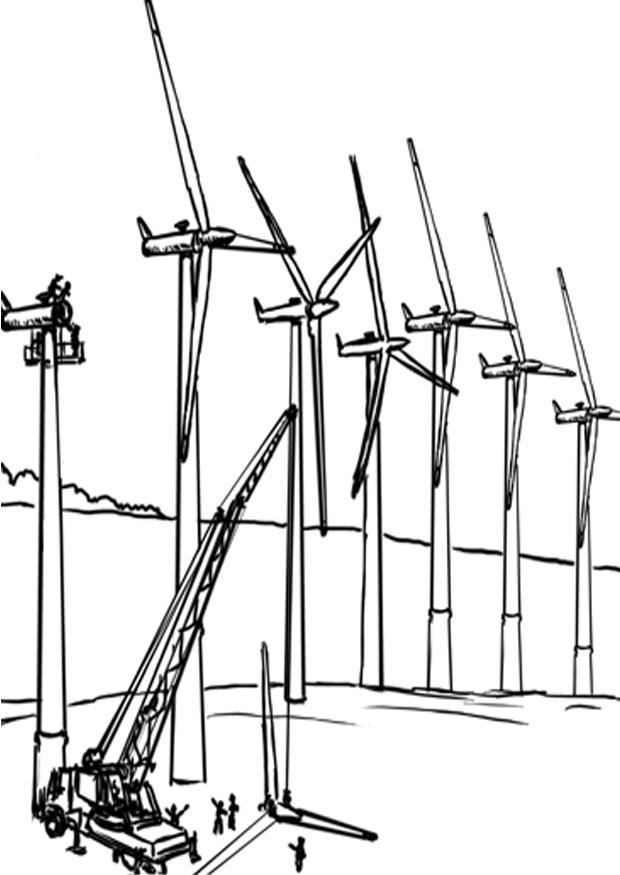 energia eolica Disegno da colorare energia eolica