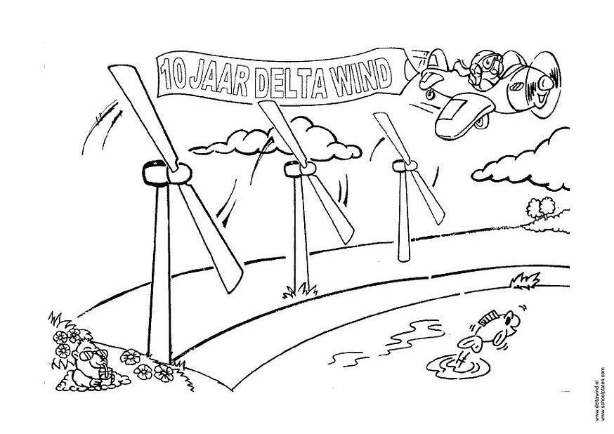 energia eolica Disegno da colorare energia eolica