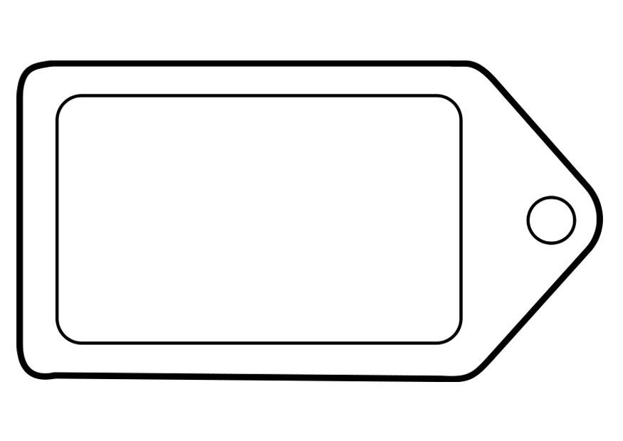 Disegno da colorare eticchetta