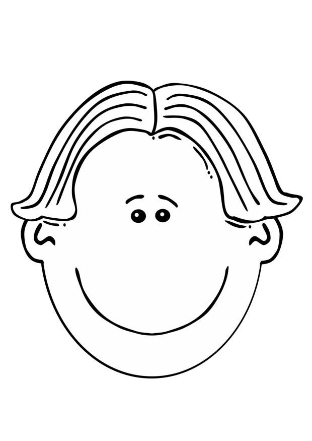 faccia di un ragazzo Disegno da colorare faccia di un ragazzo