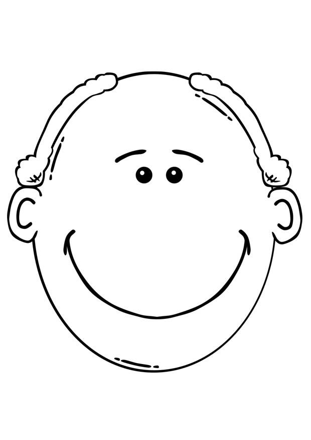 faccia di un uomo Disegno da colorare faccia di un uomo