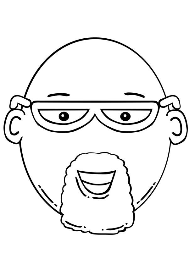 faccia di un uomo Disegno da colorare faccia di un uomo