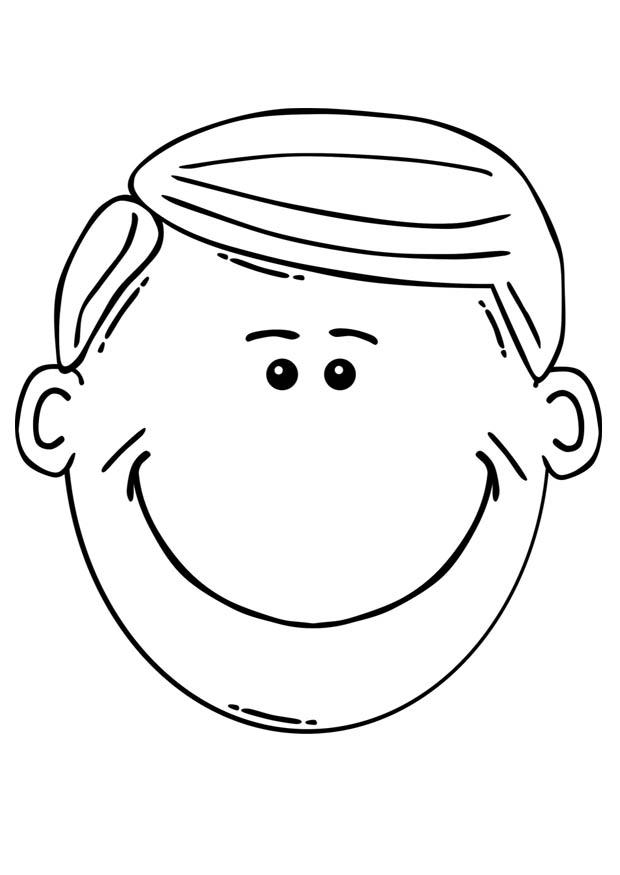 faccia di un uomo Disegno da colorare faccia di un uomo