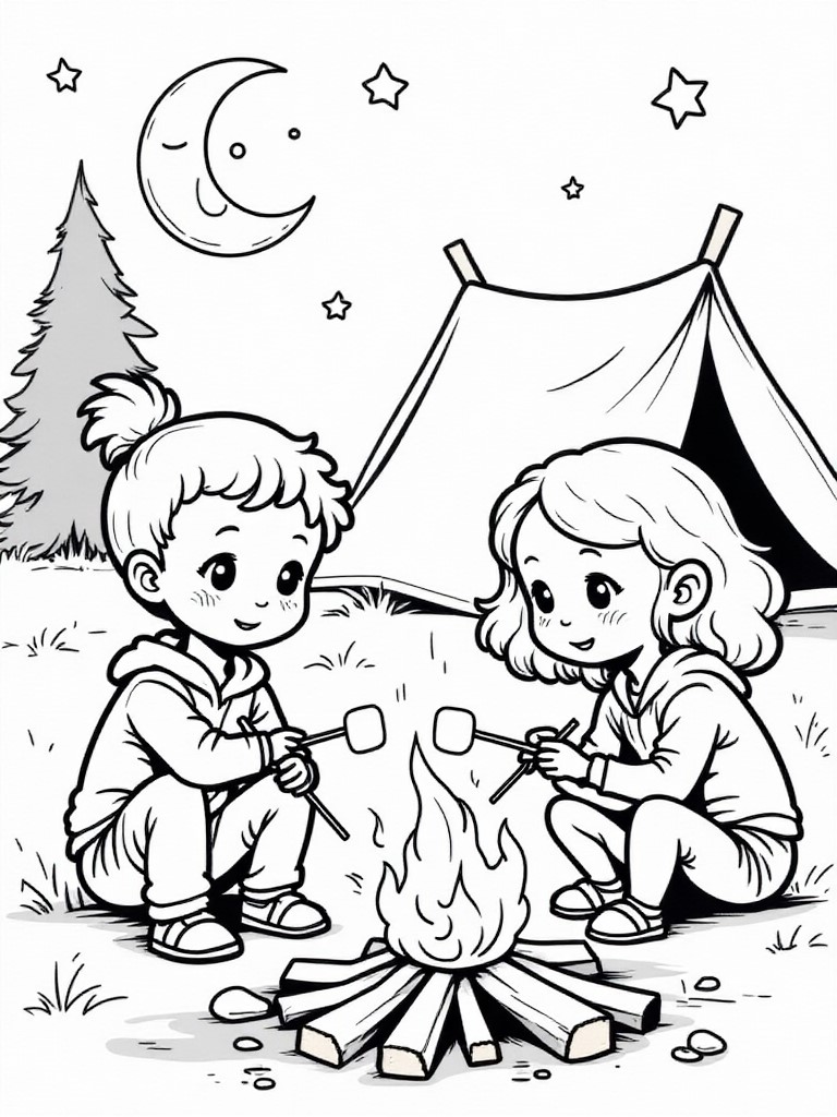 falA² con marshmallow Disegno da colorare falA² con marshmallow