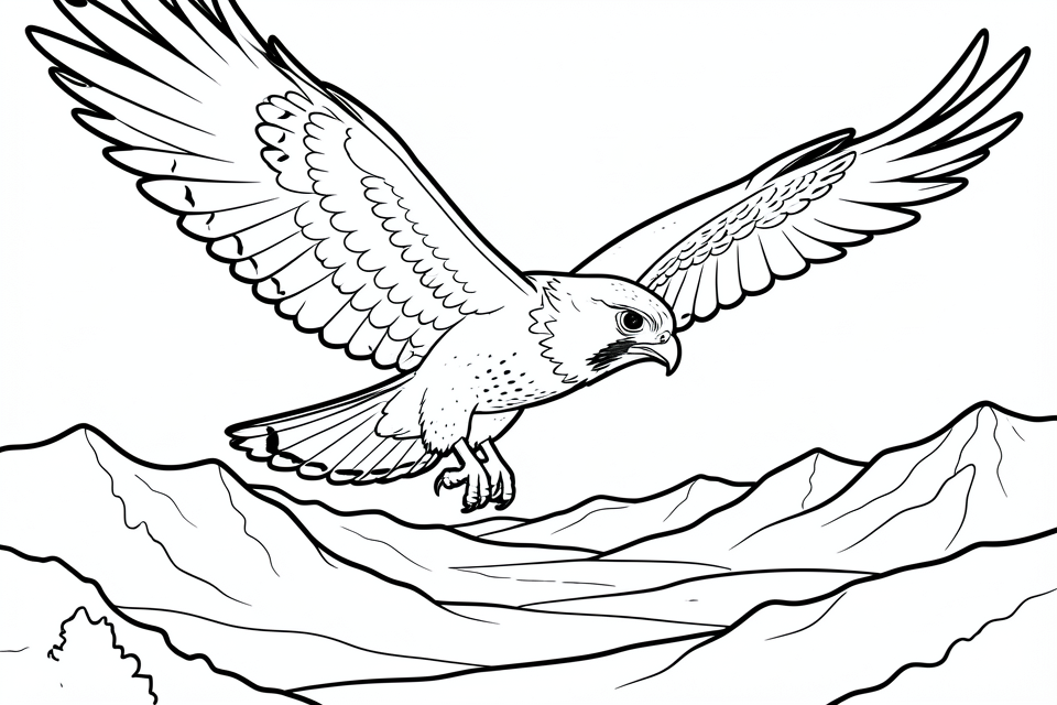 Disegno da colorare falco