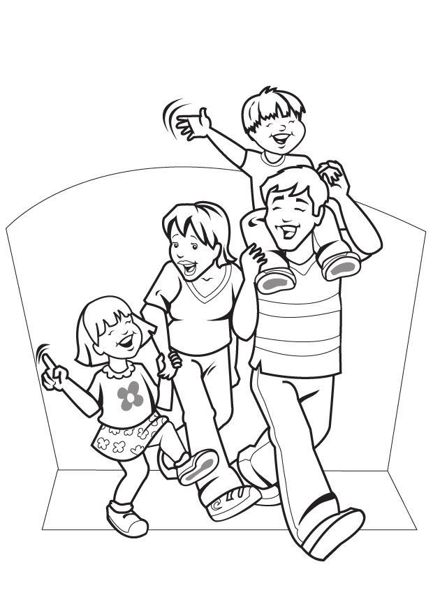 famiglia Disegno da colorare famiglia