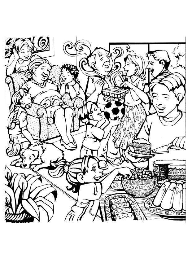 famiglia Disegno da colorare famiglia