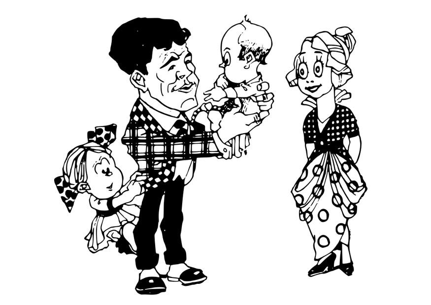 famiglia Disegno da colorare famiglia