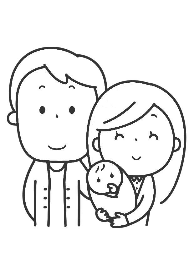 famiglia Disegno da colorare famiglia