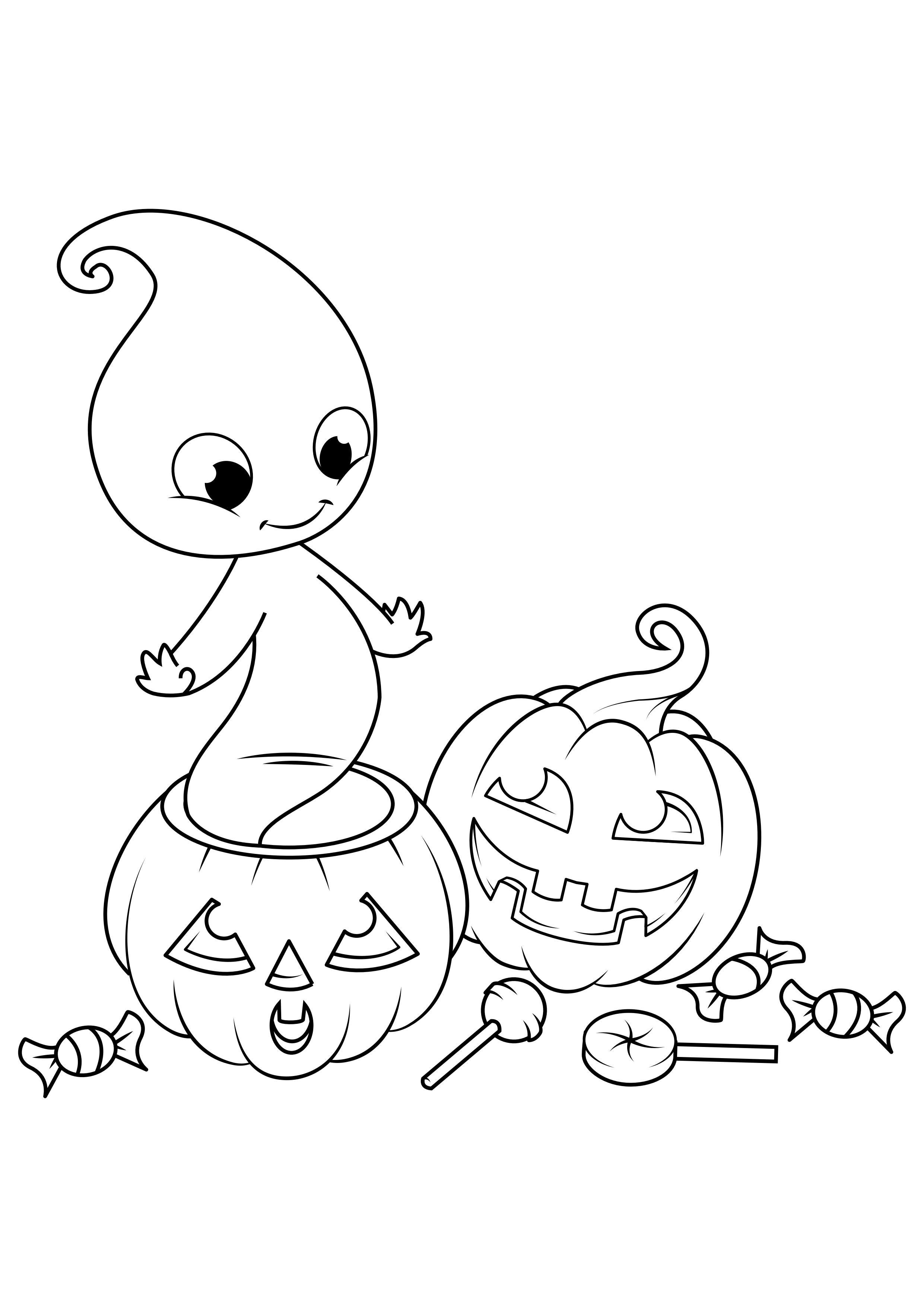 fantasma di halloween Disegno da colorare fantasma di halloween