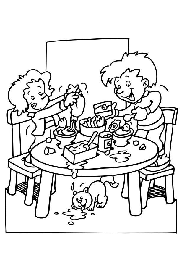 fare da mangiare Disegno da colorare fare da mangiare
