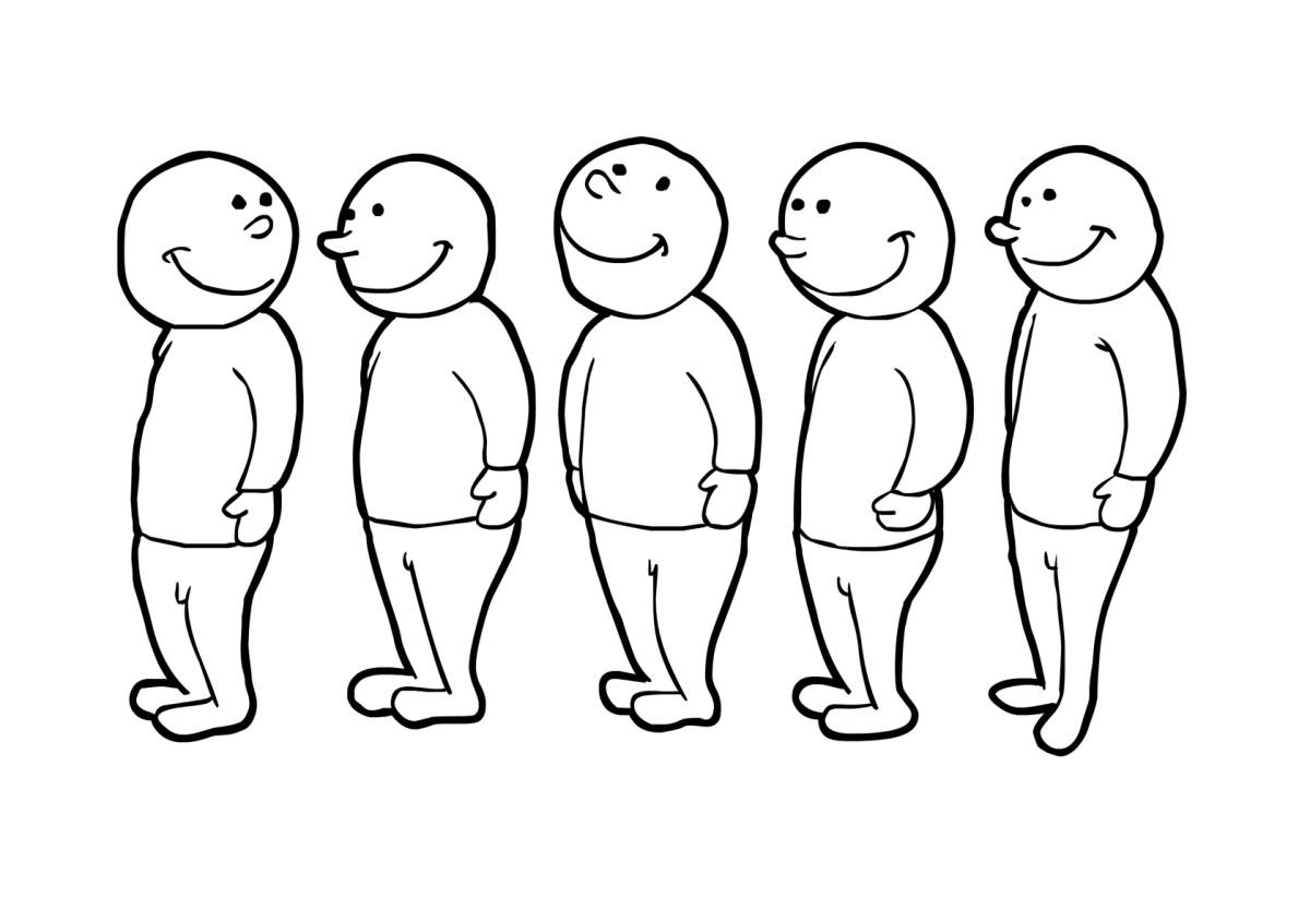 fare la fila Disegno da colorare fare la fila