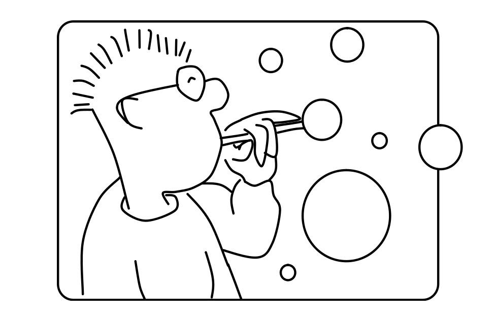 fare le bolle di sapone Disegno da colorare fare le bolle di sapone