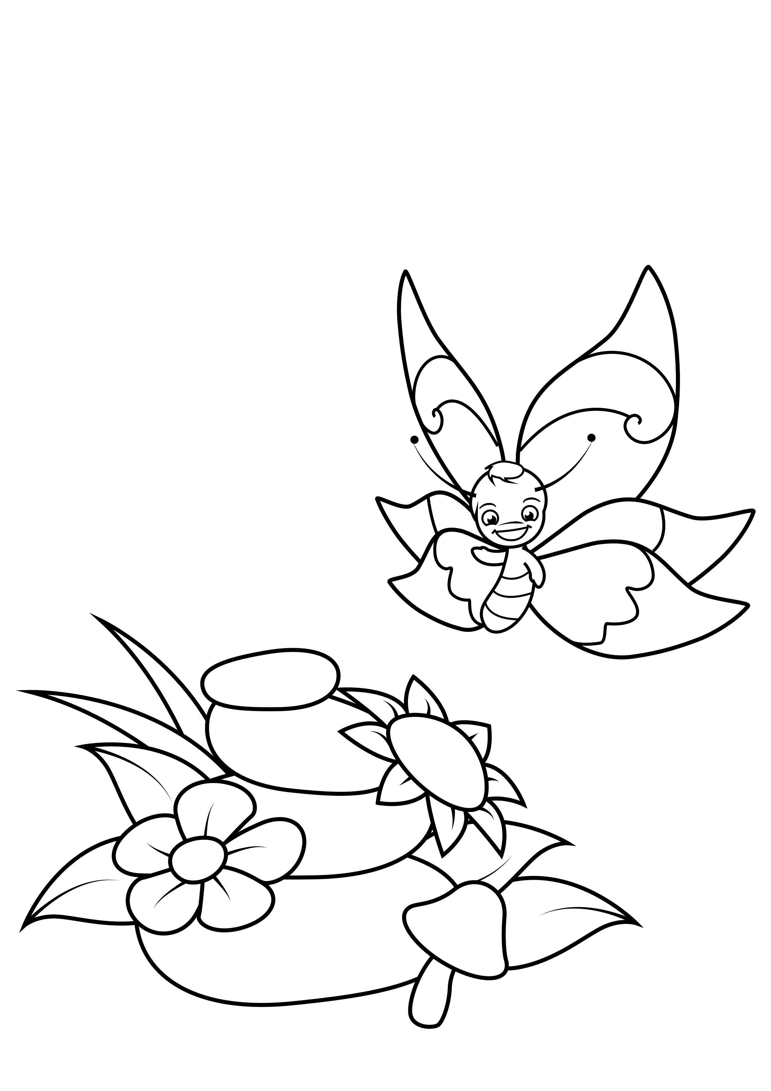 farfalla in natura Disegno da colorare farfalla in natura