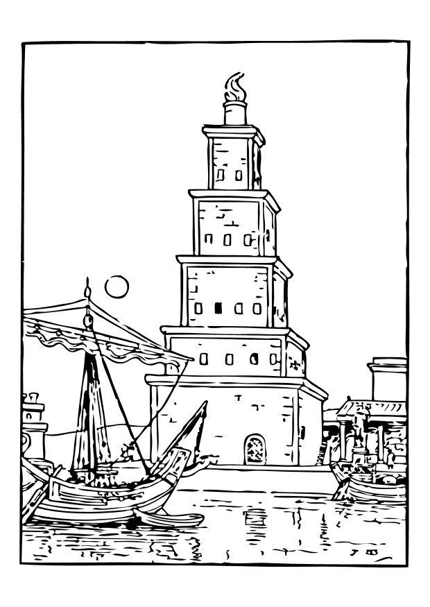 faro antico Disegno da colorare faro antico