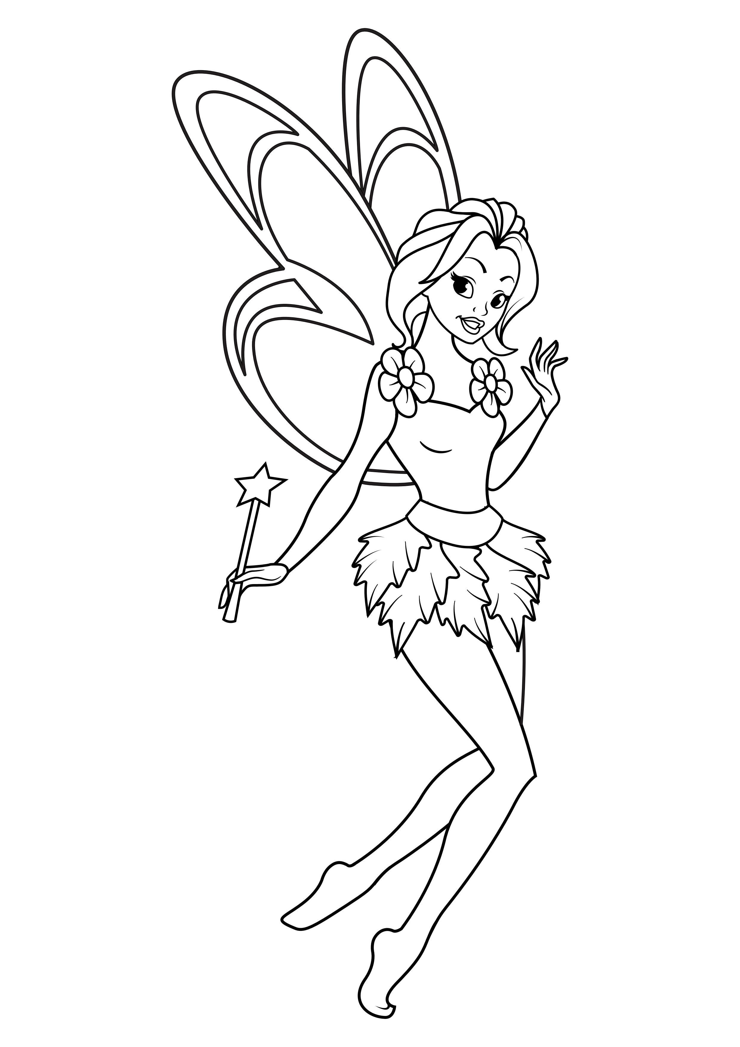 fata con la bacchetta magica Disegno da colorare fata con la bacchetta magica