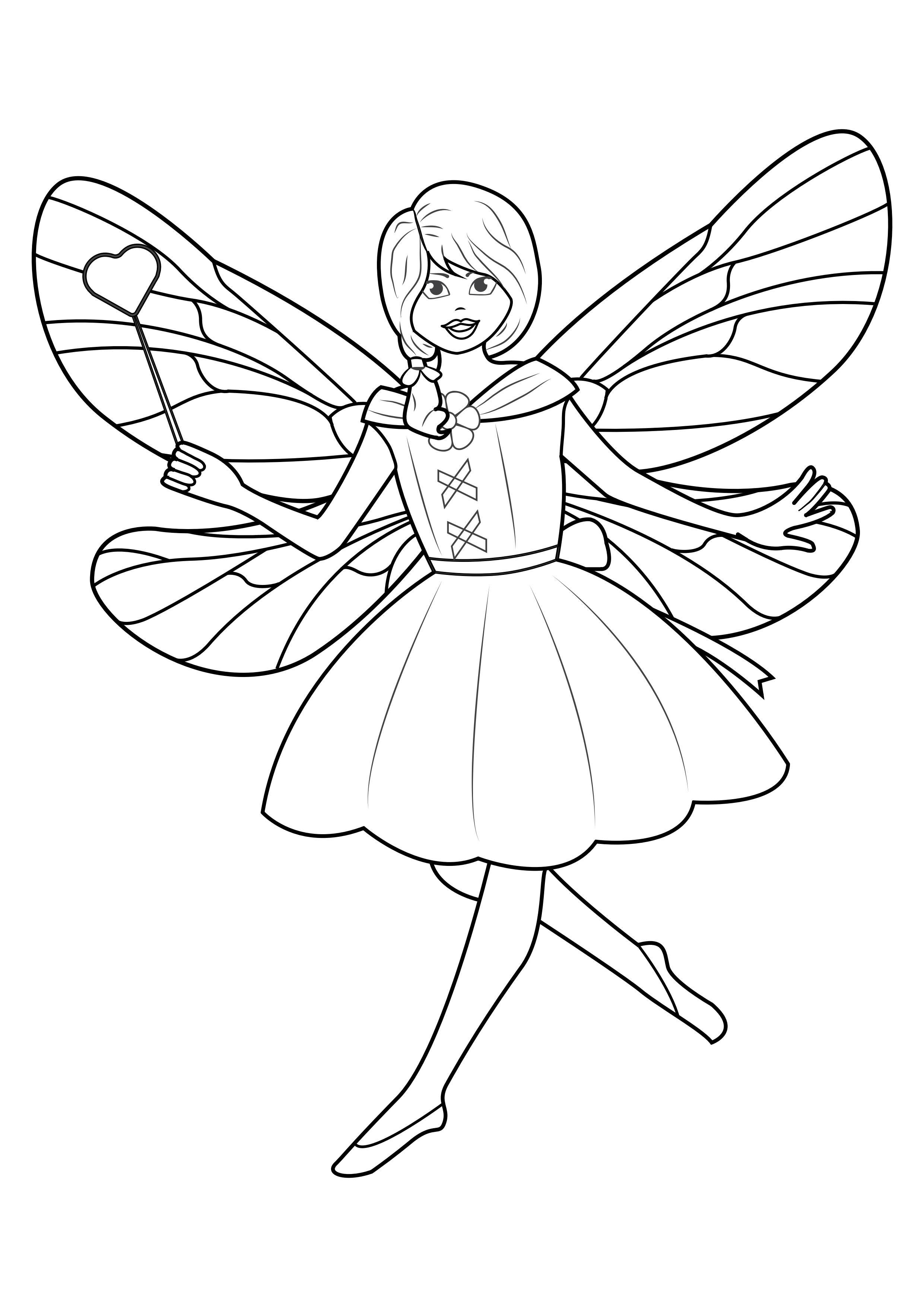 fata con la bacchetta magica Disegno da colorare fata con la bacchetta magica