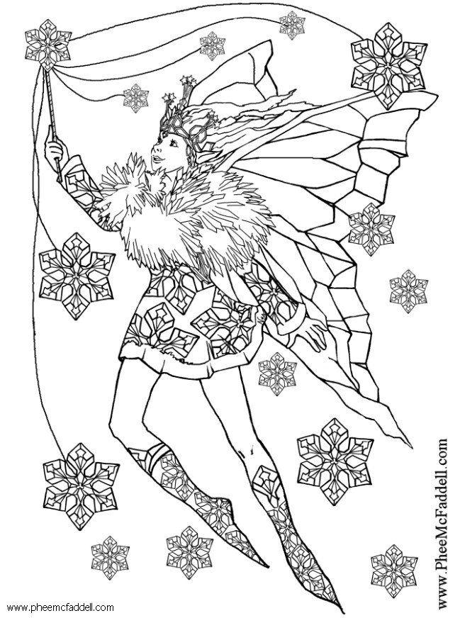 fata della neve Disegno da colorare fata della neve