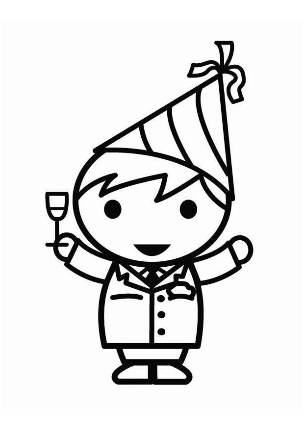 felice anno nuovo Disegno da colorare felice anno nuovo