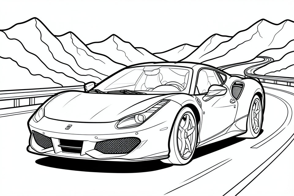 ferrari Disegno da colorare ferrari