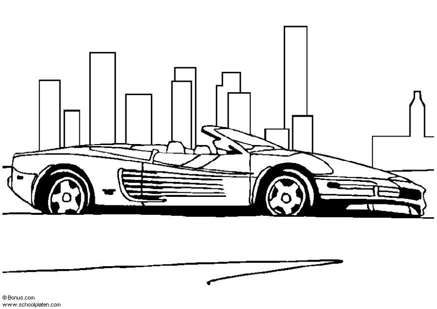 Disegno da colorare ferrari testarossa