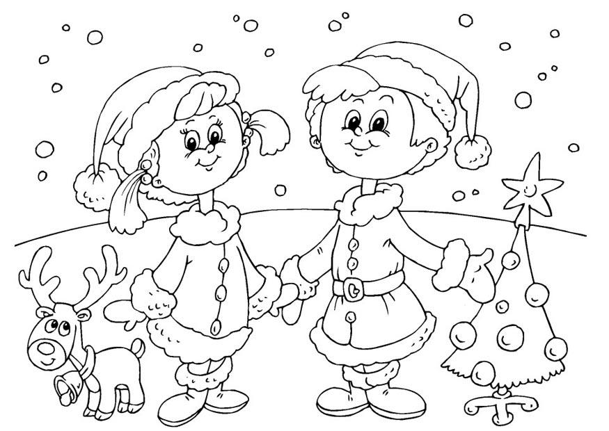 festeggiare il natale Disegno da colorare festeggiare il natale