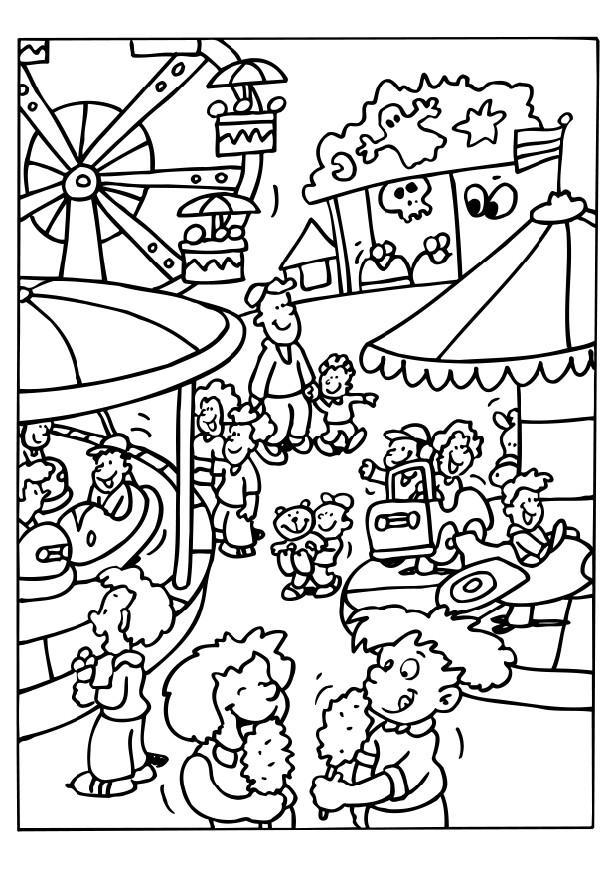 fiera Disegno da colorare fiera