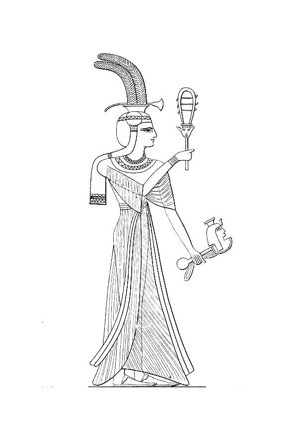 figlia di ramses ii Disegno da colorare figlia di ramses ii