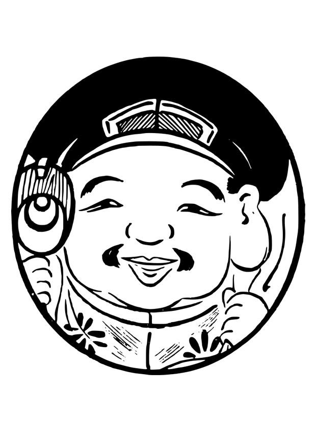figura asiatica Disegno da colorare figura asiatica