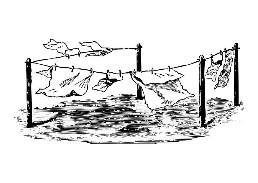 filo per stendere Disegno da colorare filo per stendere