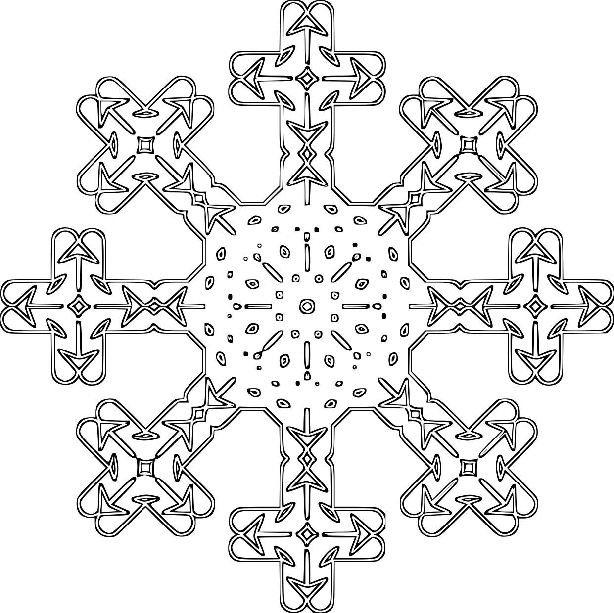 fiocco di neve Disegno da colorare fiocco di neve