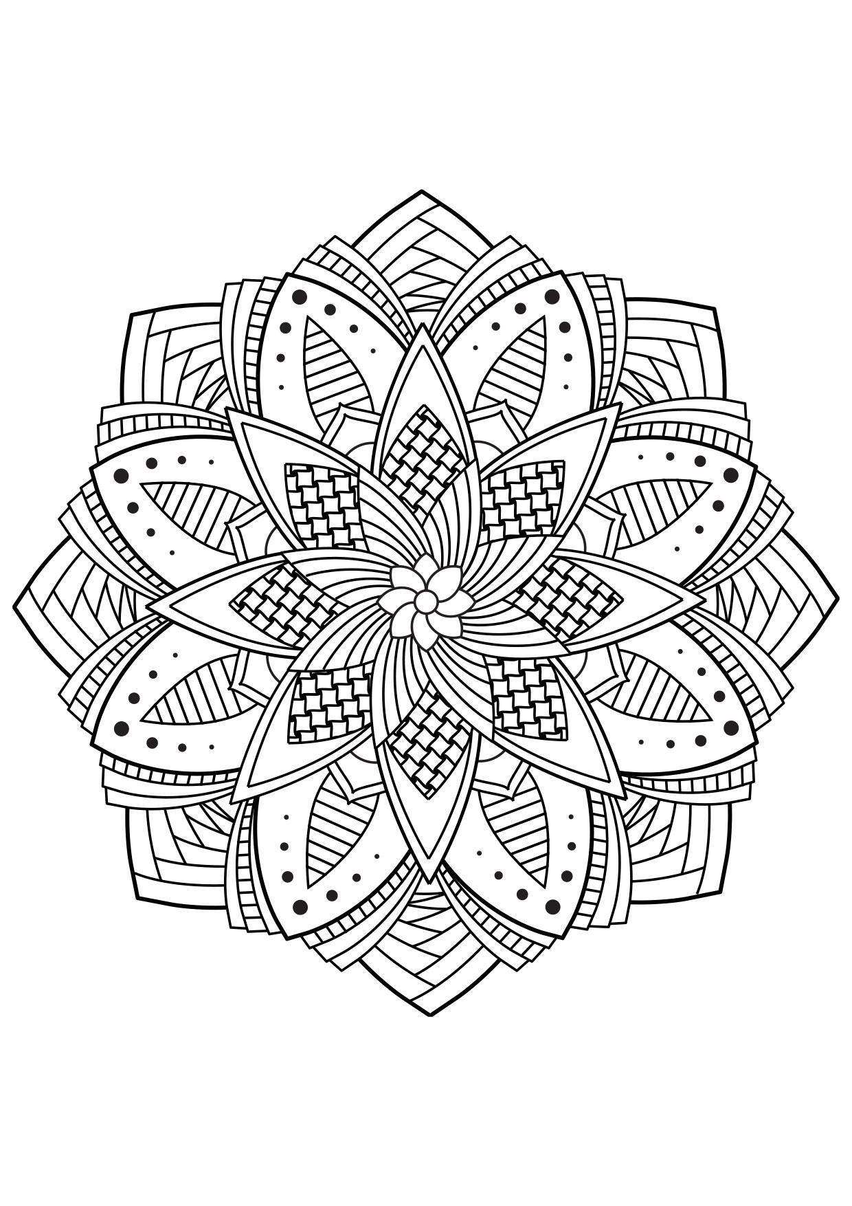 fiore di mandala Disegno da colorare fiore di mandala