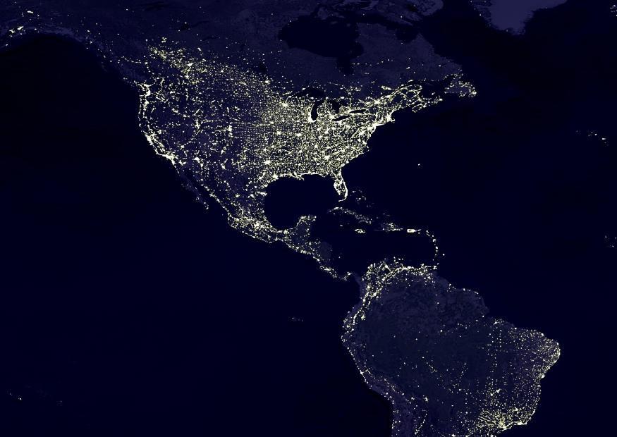 Foto la terra di notte