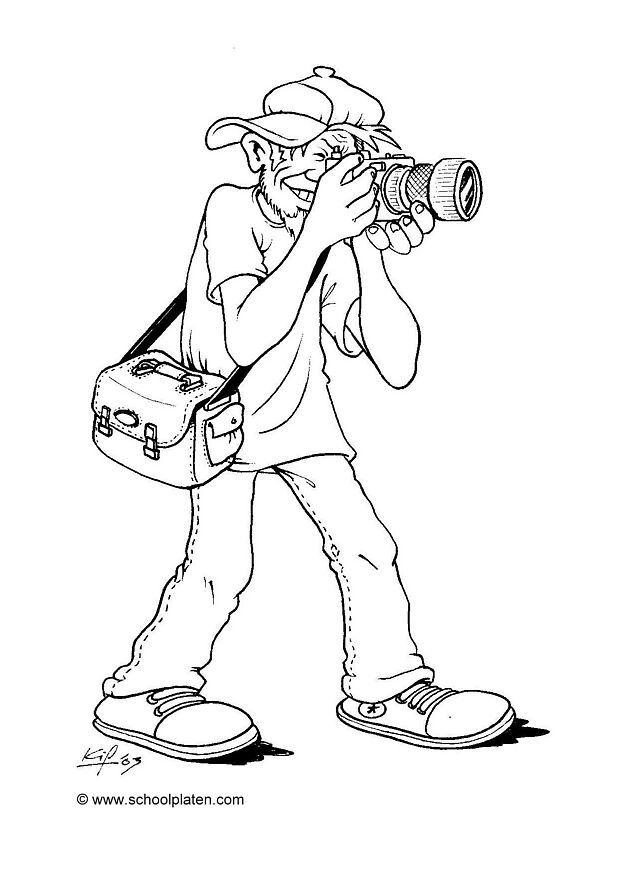 fotografo Disegno da colorare fotografo