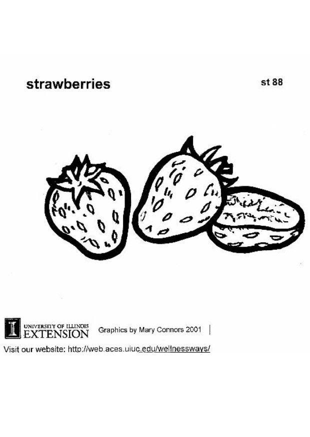 fragole Disegno da colorare fragole